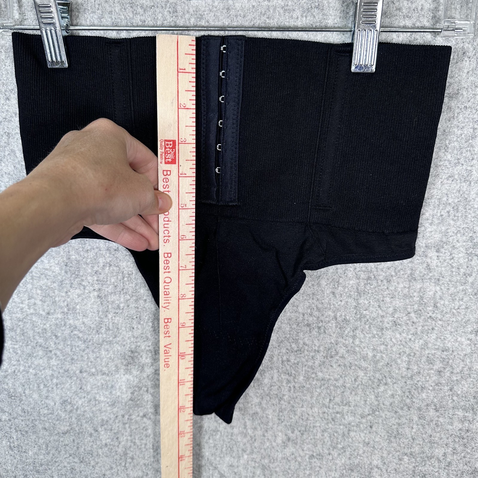 New Womens Corset Underwear Thong Black Hooks Stretch Large