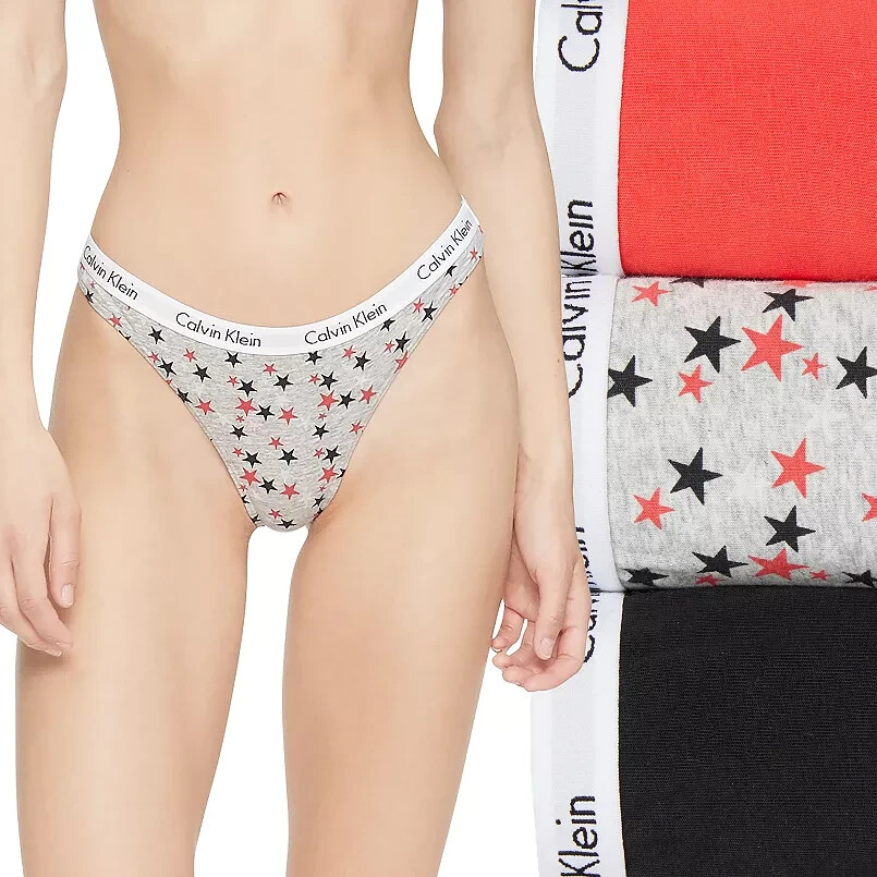 Calvin Klein 3-Pack Carousel Bikini L45743 Women’s Size S