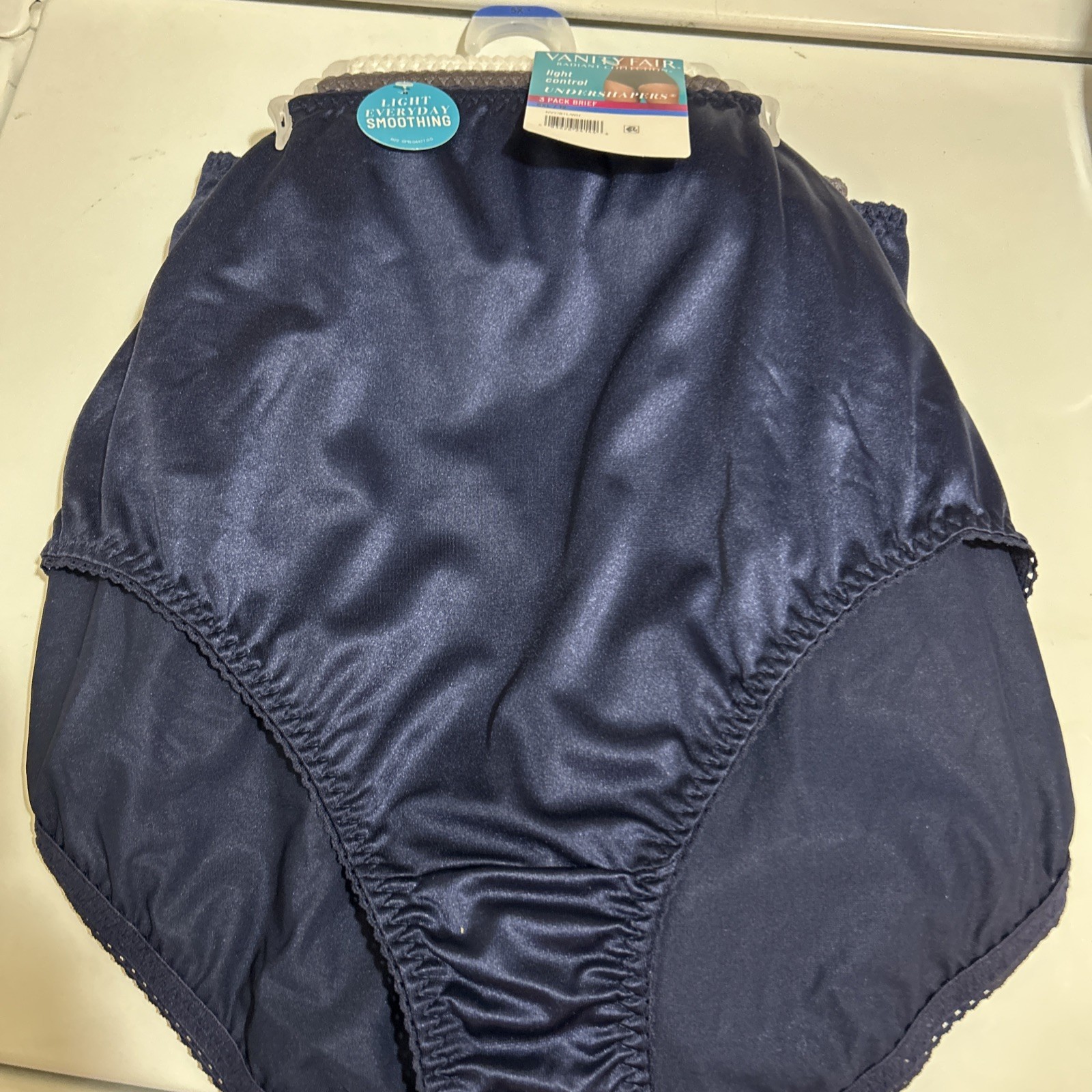 VANITY FAIR Radiant Women’s 5XL/12 Undershapers Satin Briefs High Waist 3-pack