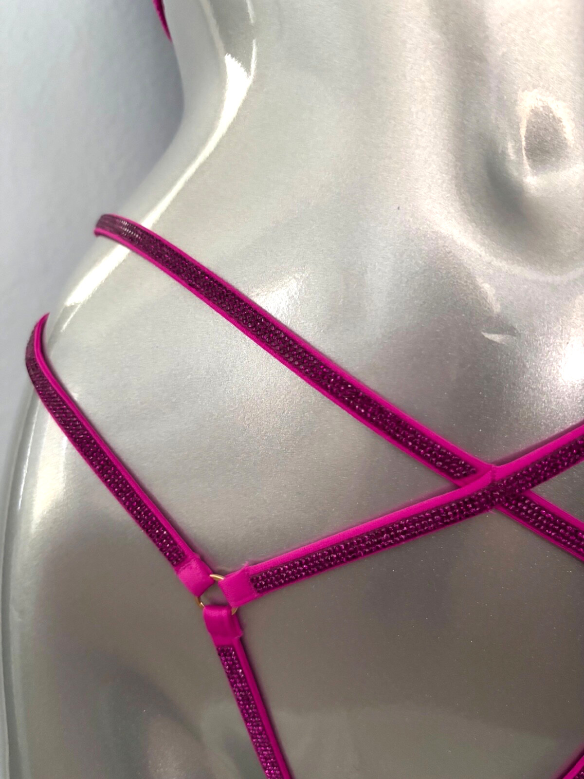 Victoria’s Secret Pink Shine Strap Very Sexy Open V String Panty Large L