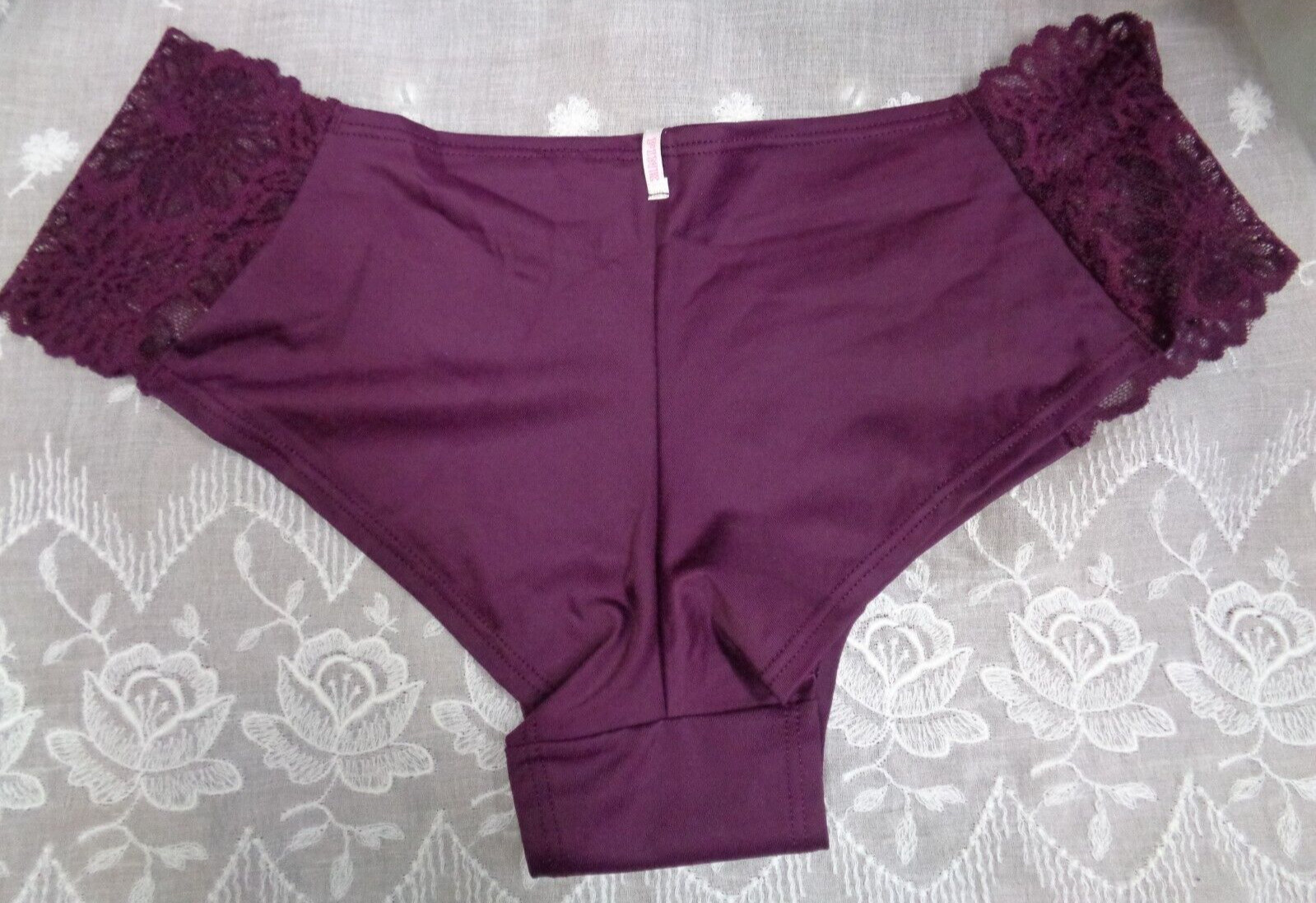 Vtg Women’s PINK VICTORIA’S SECRET Extra Low Rise Cheekster DARK PURPLE / L
