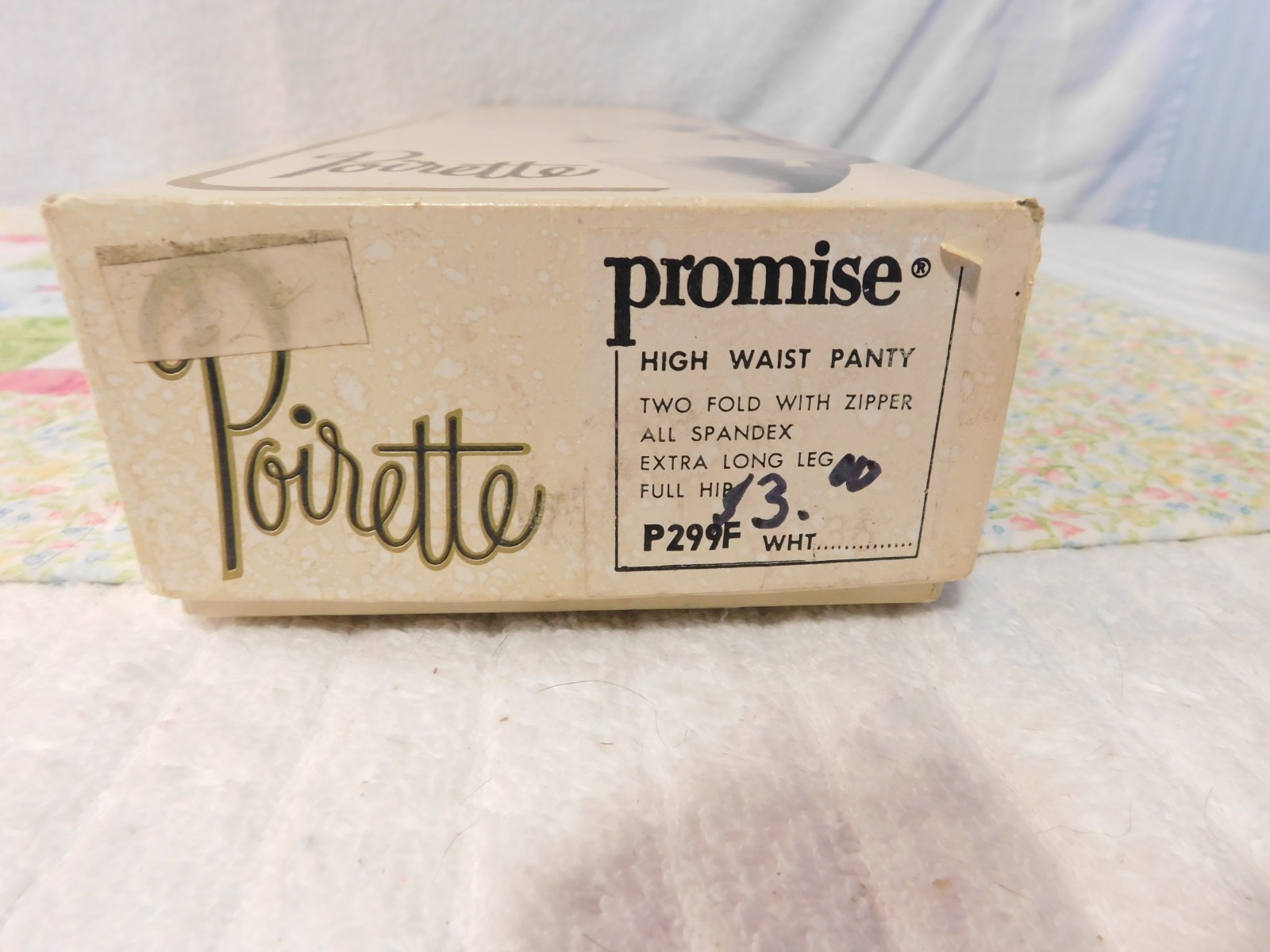 Poirette Promise High Waist Two Fold Panty w/Zipper Size 36 Damaged Box Item NWT