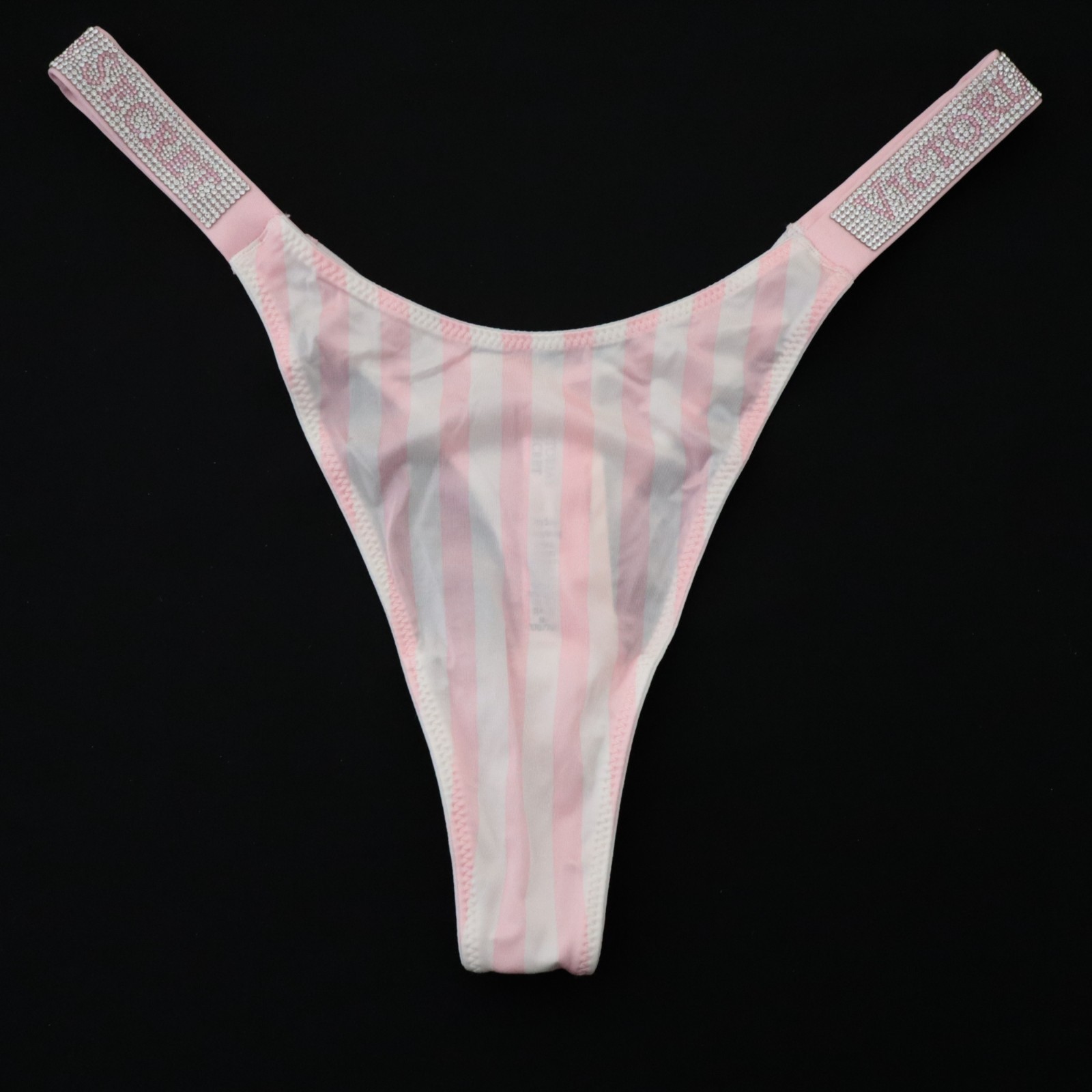 Victoria’s Secret Very Sexy Satin Logo Shine Strap STRIPE Thong Panty S M L XL
