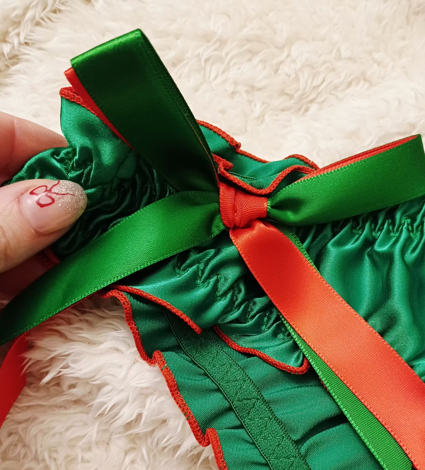 Luxury Girly Silky Green Satin Frilly Bow Sissy Panties Knickers L UK 12-14