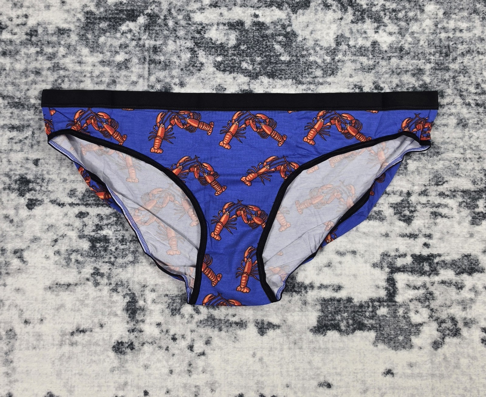 MeUndies Lobster Print Bikini Brief Panties Blue MicroModal Size 2X New