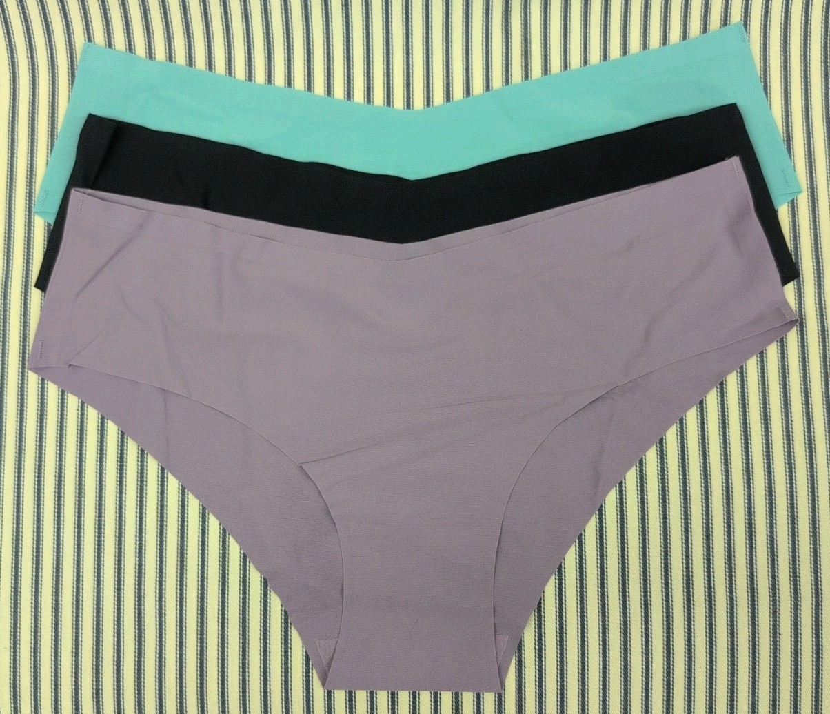 New Without Tags Women’s Seamless Hipster V Cut Cheeky No Show 5PK Size Small