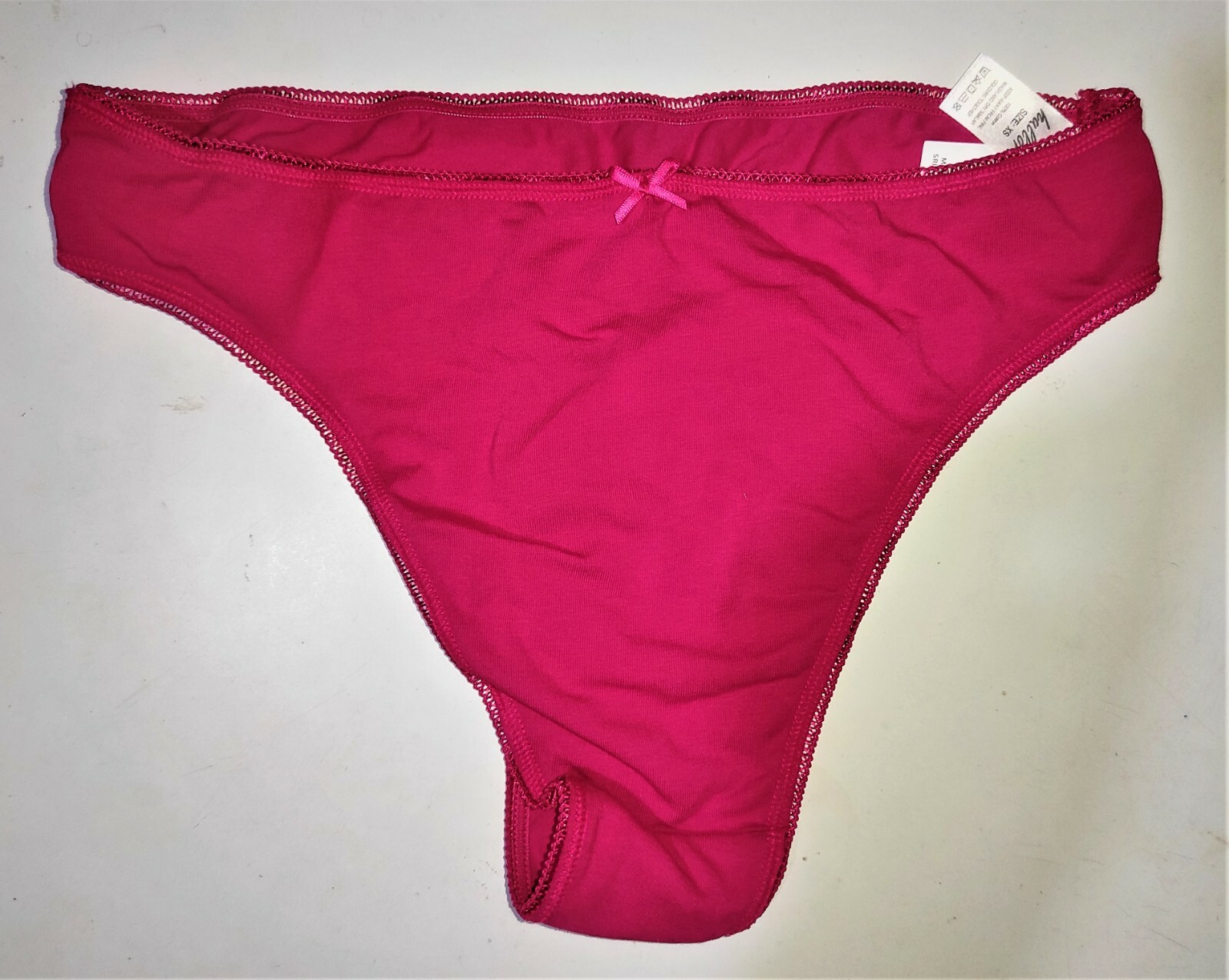 Women Sexy Cotton Panties Knickers Briefs Underwear Bow Seamless Thongs Red
