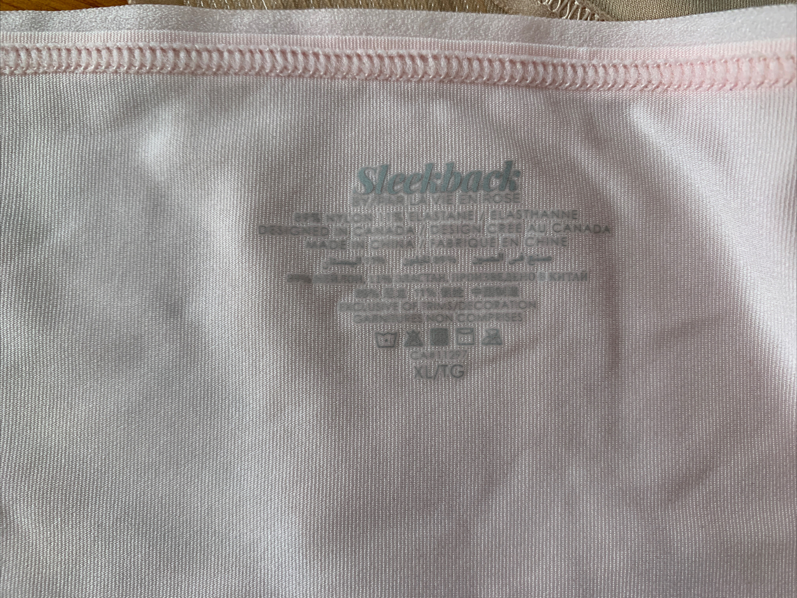 Lot of 2 La Vie En Rose Sleek Back Bikini X-LARGE Pink & Beige Panties NWT