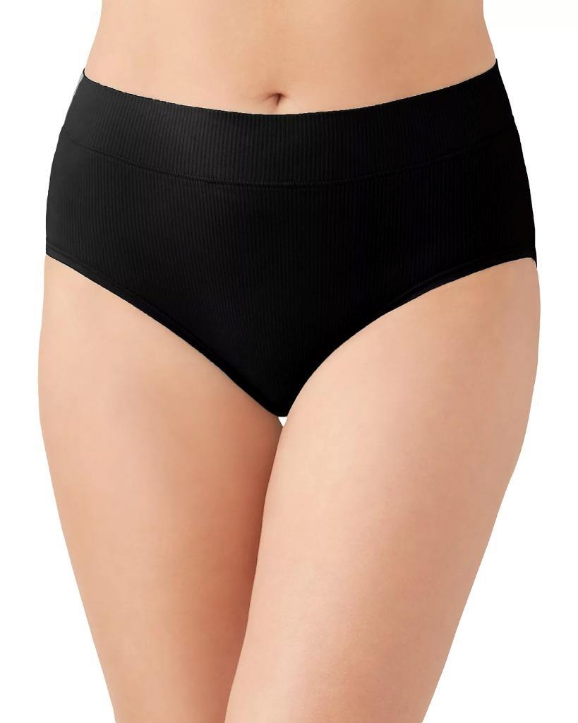 Wacoal Women’s Black Balancing Act Ribbed Soft Stretch No-Pinch Briefs Size 2XL