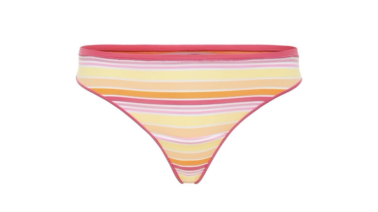 Kindly Yours So Comfy Thong Underwear 4-Pack XXL (20)Pink,Magenta,Stripe,Black