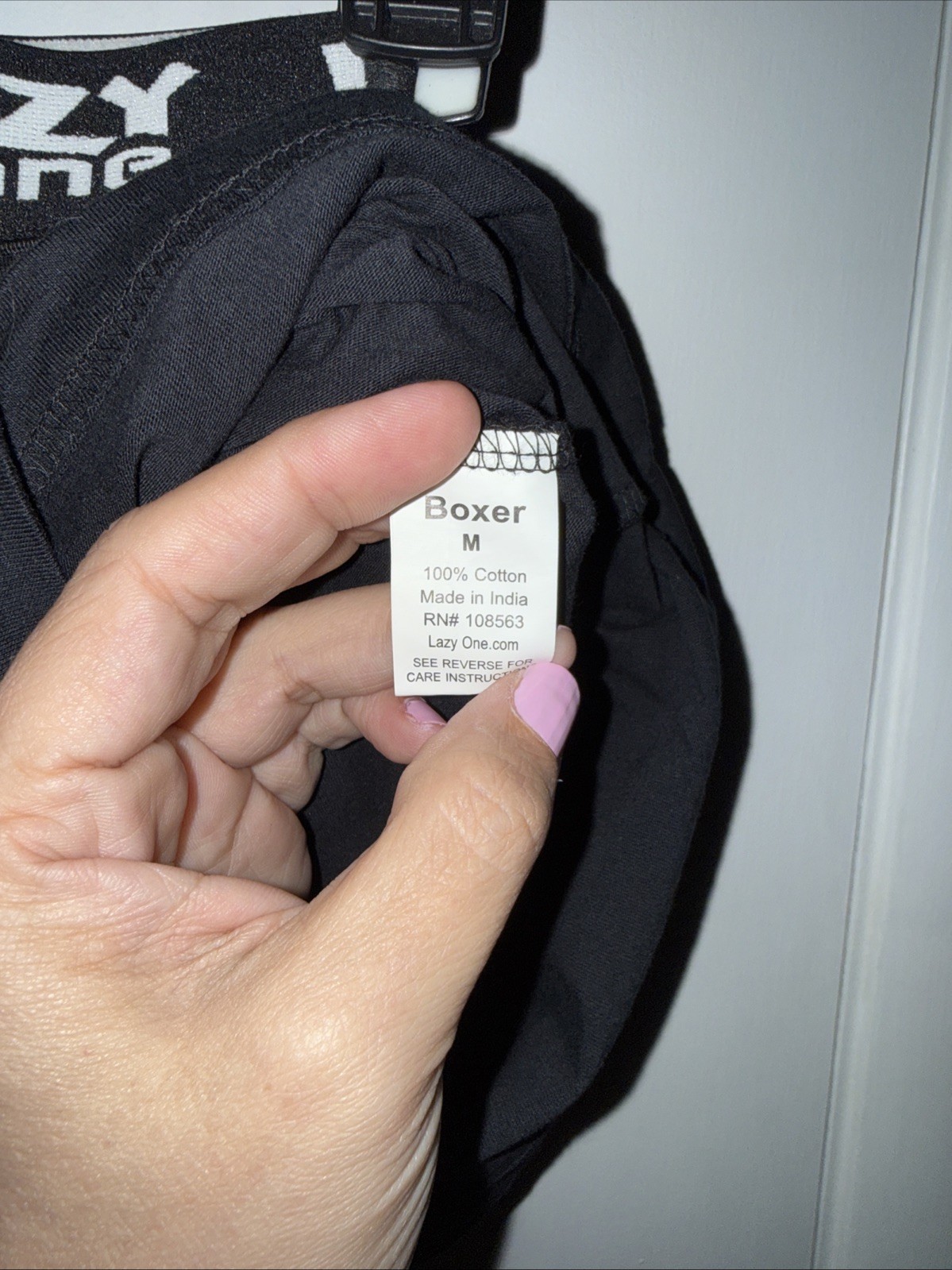Lazy One Boxers Medium “Where The Sun Don’t Shine” Black Graphic Soft Wide Leg