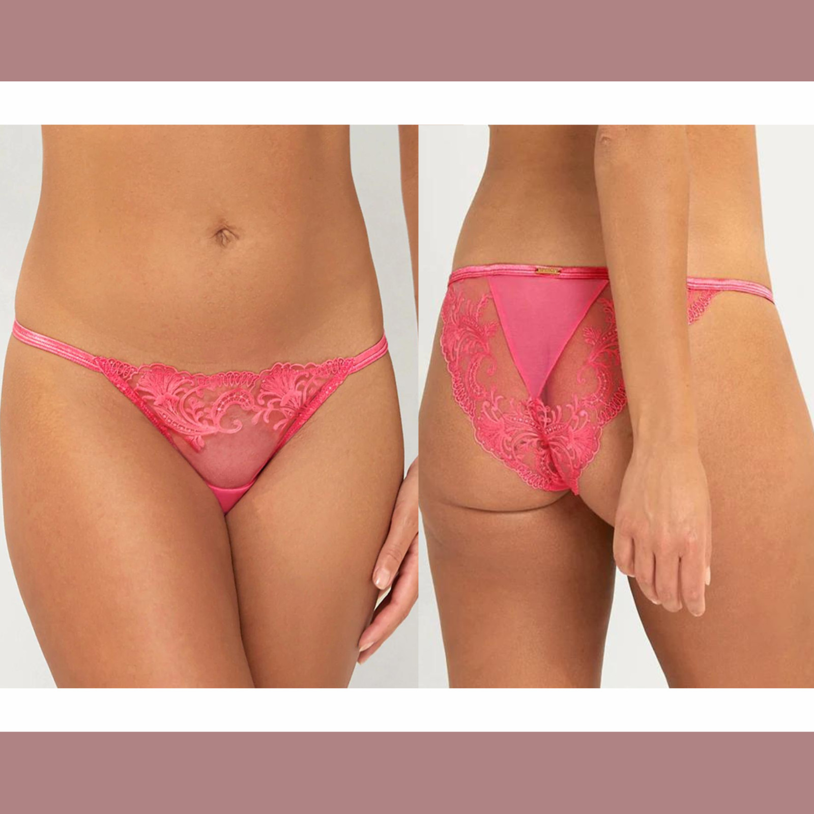 NWT $30 Bluebella [ Large 10 US ] Marseille Panty in Fandango Pink #U947