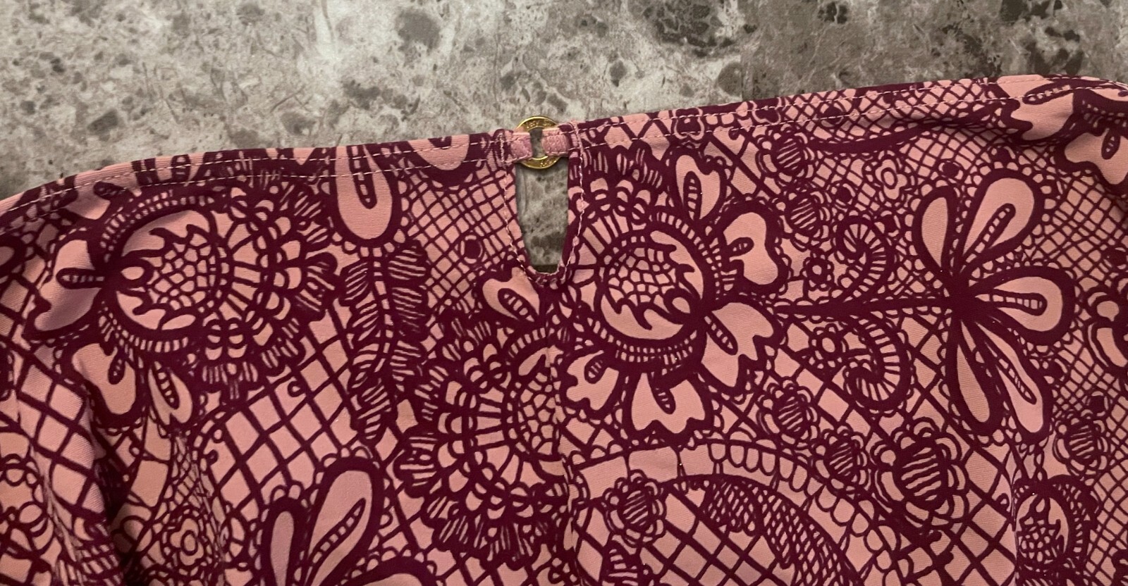 VICTORIA’S SECRET L MAROON PAISLEY FLORAL NO SHOW VINTAGE RARE HIPHUGGER PANTIES