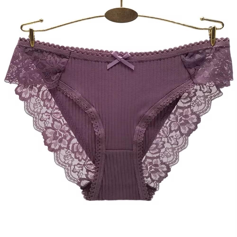 Women’s Love Logo Strap Thong/String Panties 6 Pack Multicolor Stretch M