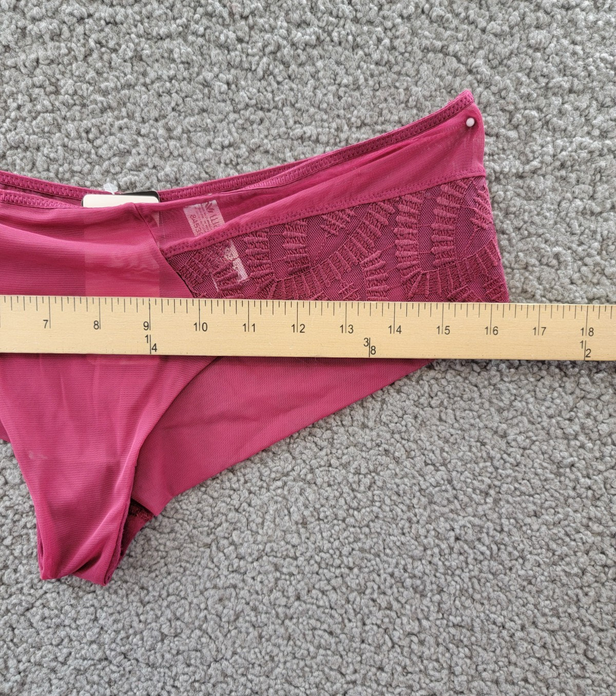 Wacoal After Dark Embroidered Tanga Underwear Women’s 6-M Red Pull On