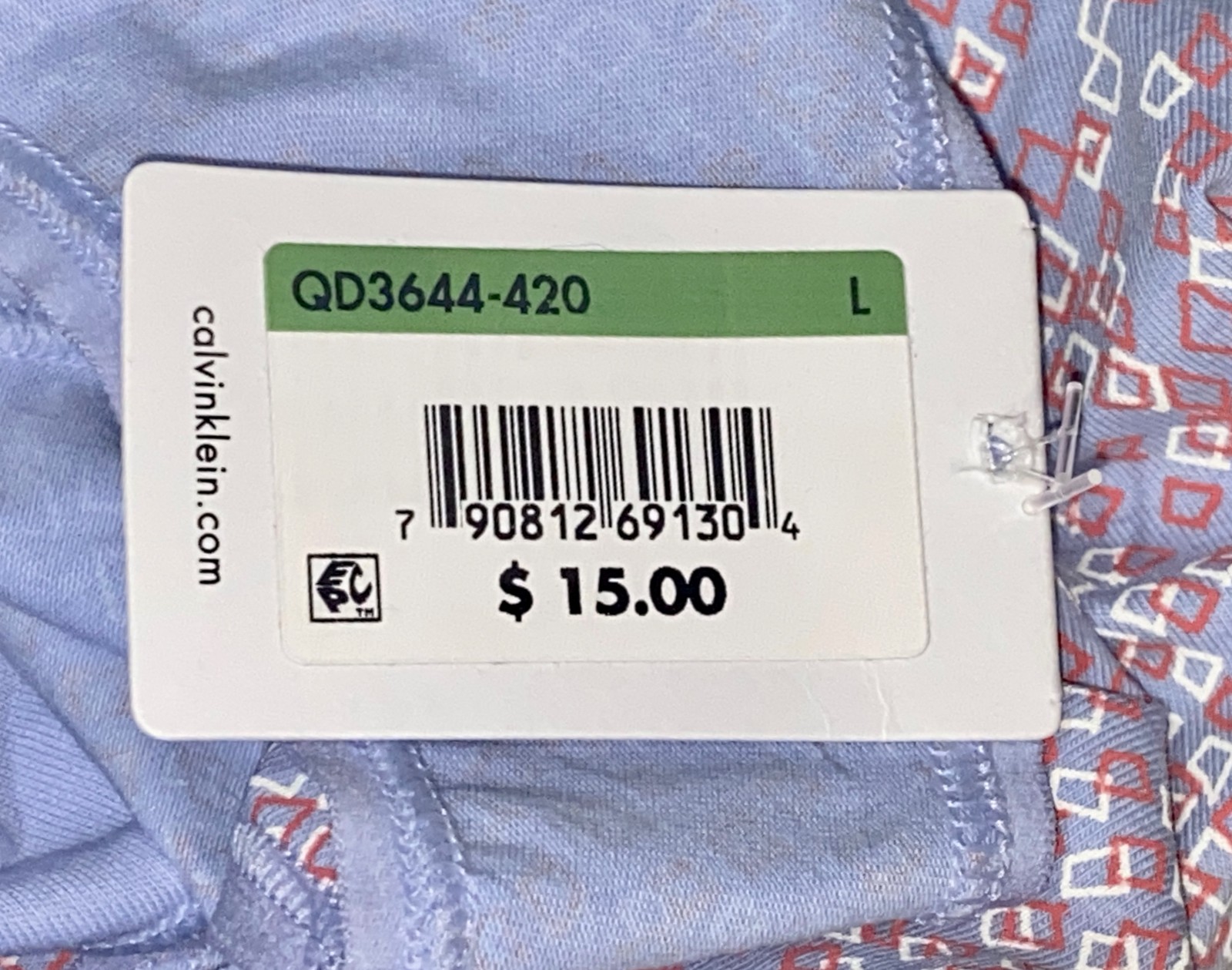 CALVIN KLEIN Form Cotton Printed Blue White Bikini Panty Underwear Womens Sz S 5