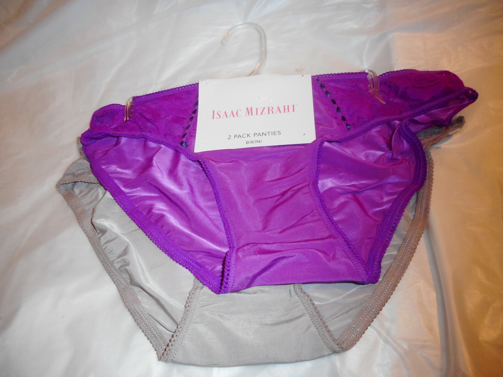 N/W/P 2 Pack Isaac Mizrahi Bikini Pink & Brown/grey Panty Medium & Large sold se