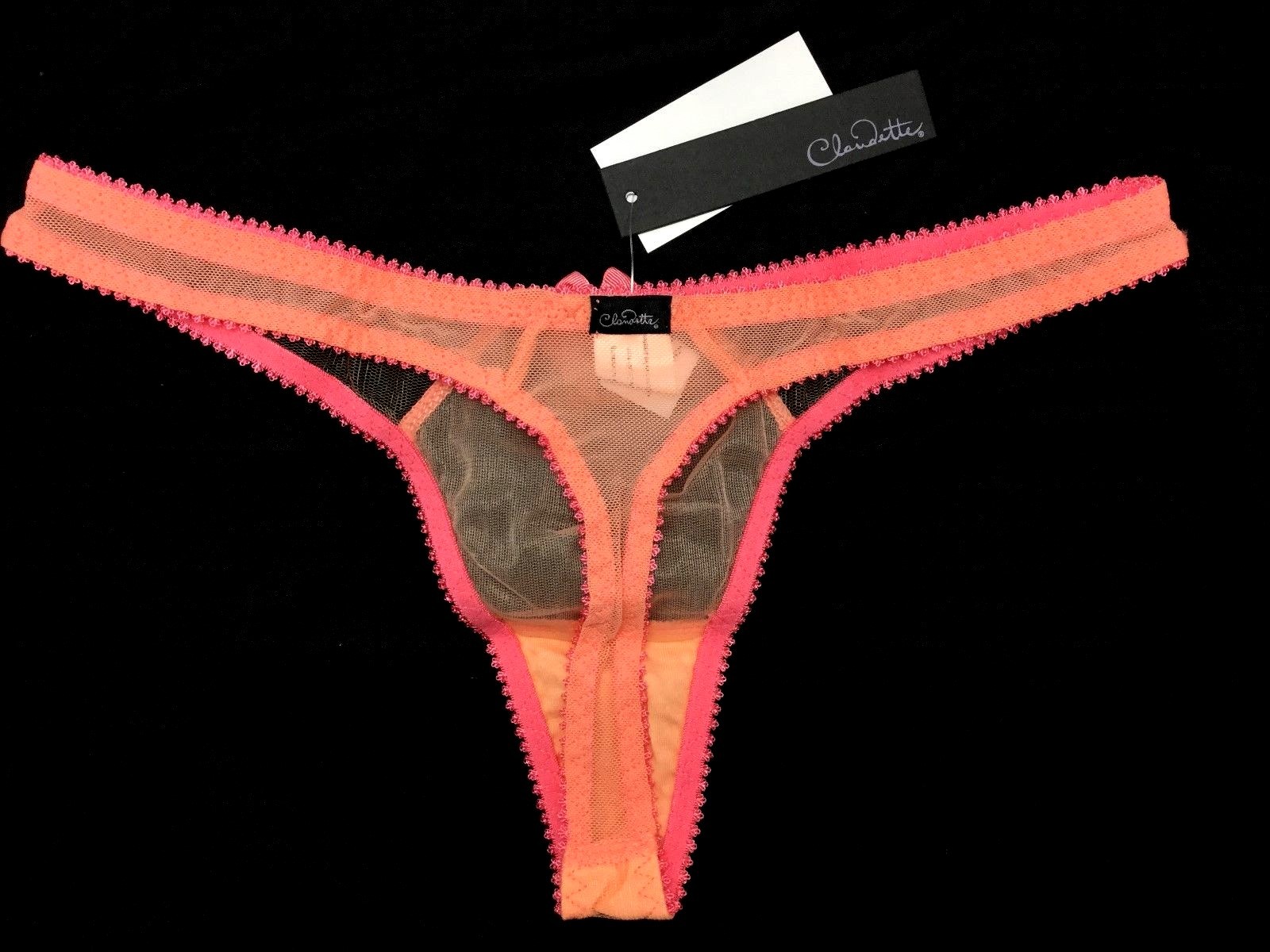 New Claudette Dessous Thong Bikini Panty Panties Lingerie Orange Soda Strawberry
