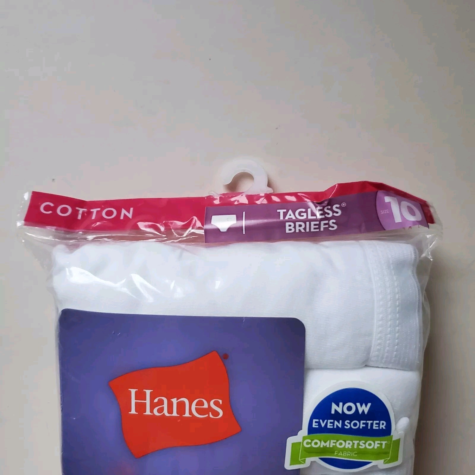 Hanes Cotton Briefs Panties 8 Pair Pack Size 10 Underwear White Tagless 2013 New