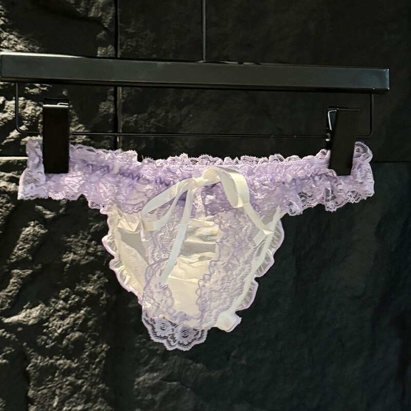 4PCS/LOT Womens Sheer Lace Panties Briefs Cheeky Micro Underwear Lingeries