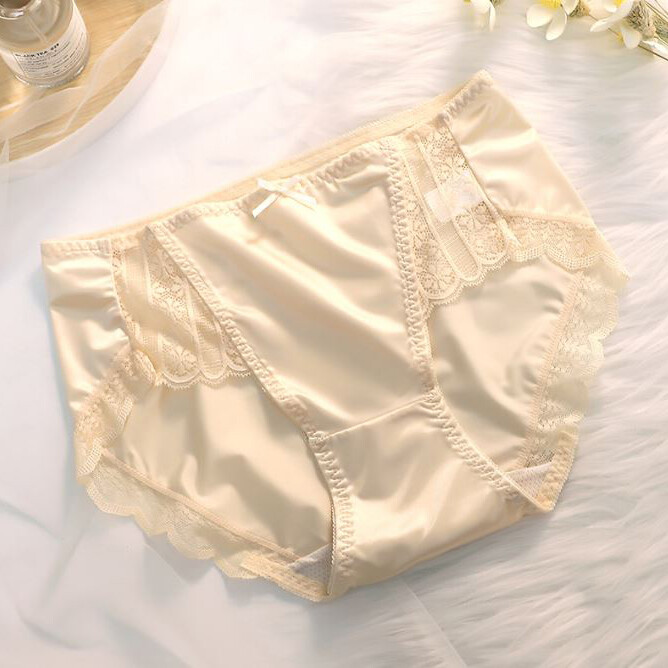 1-5 Pack Lot Women Briefs Bikini Side Lace Satin Panties Undies Satin Silky Cool