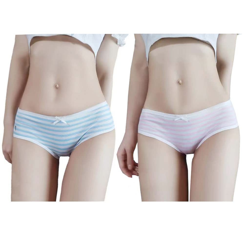 Japanese Style Cute Striped Cotton Thong Pouch Bikini Underwear Briefs Cospla…