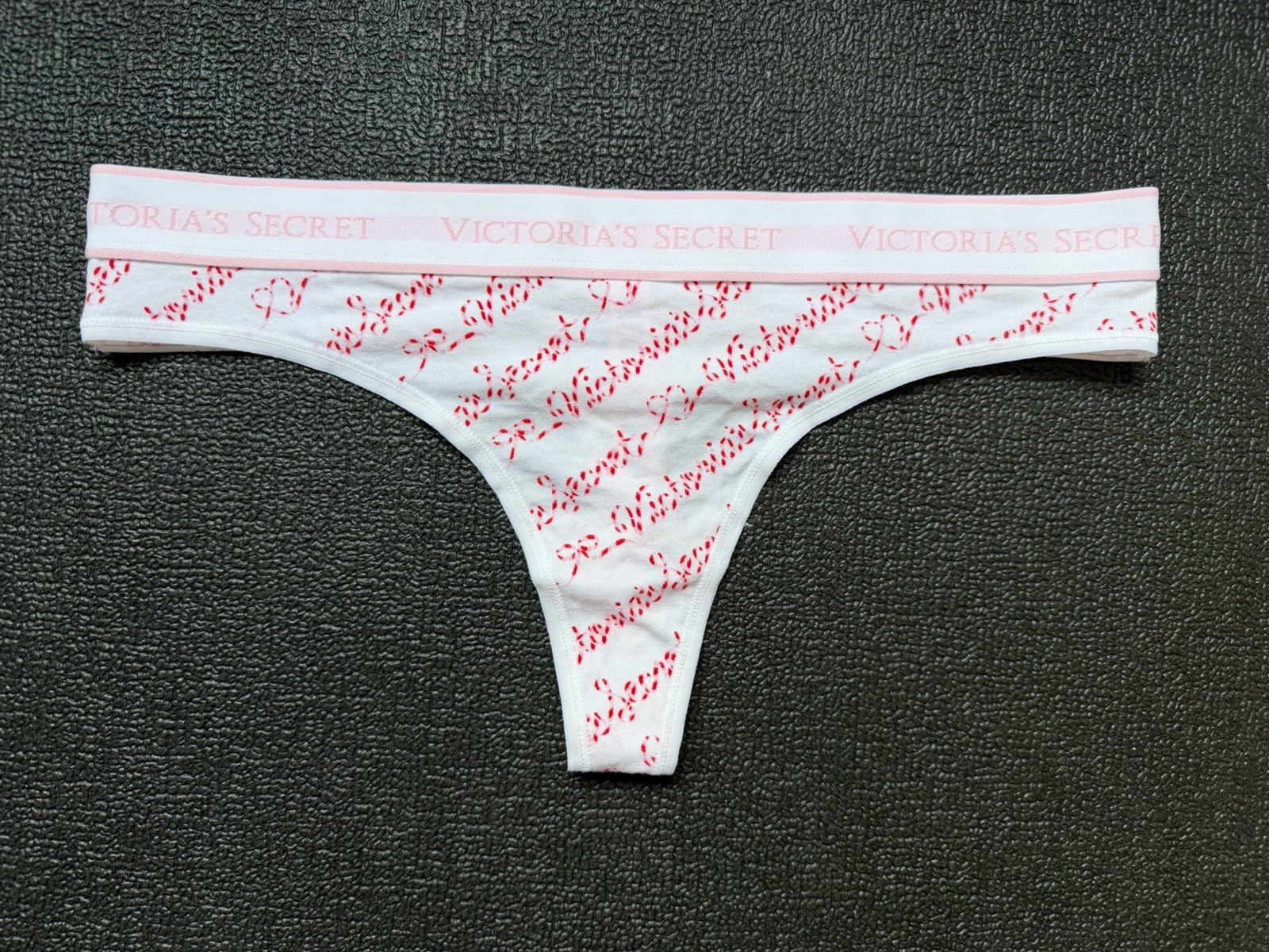 5 Pack Victoria’s Secret sz M Logo Cotton Thong String Panties Bundle Lot Set