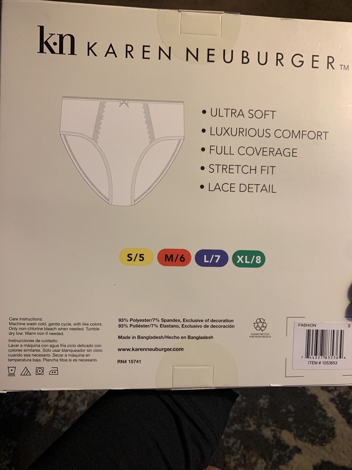 Hi-Cut Underwear Brushed Small Microfiber With Lace Ultra Soft Comfort 4-Pk C1