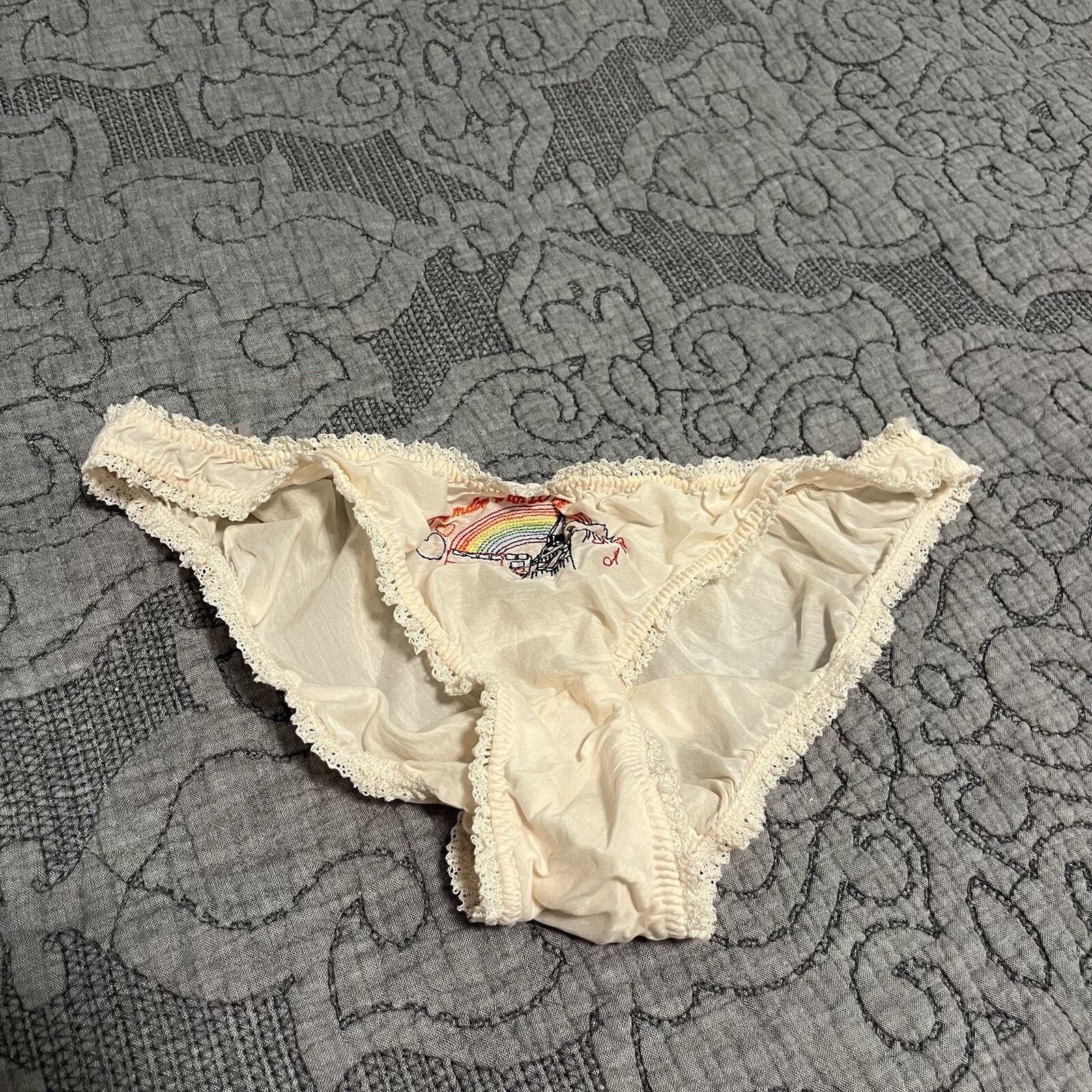 Stella McCartney London Embroidered Ruffle Bikini Underwear