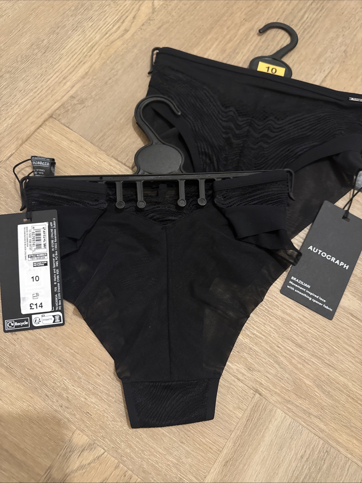 Marks and Spencer Autograph Brazilian Briefs Size 10 X 2