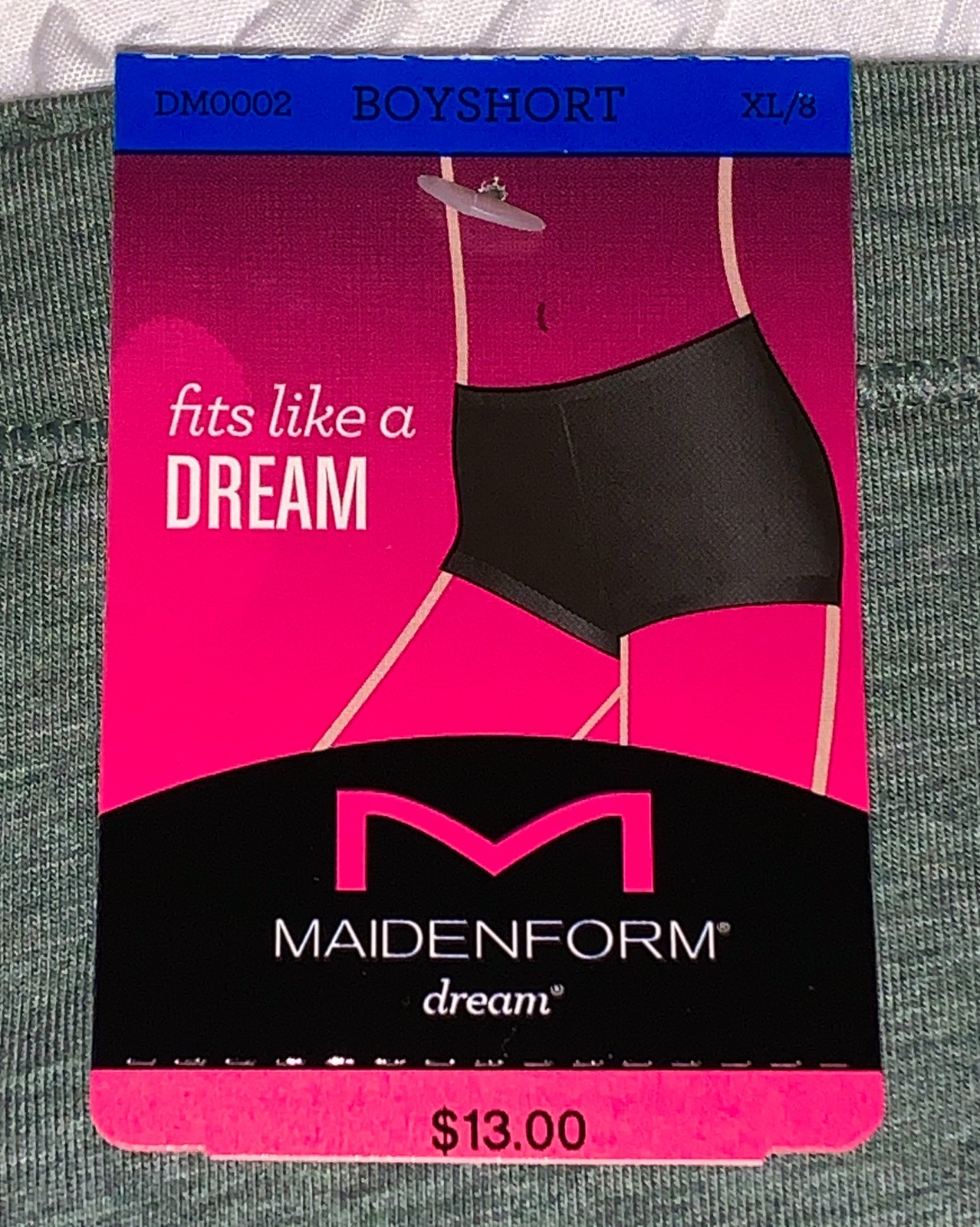 MAIDENFORM Dream Tailored Cotton Green Heather Boyshort Panty Womens S M XL 2XL
