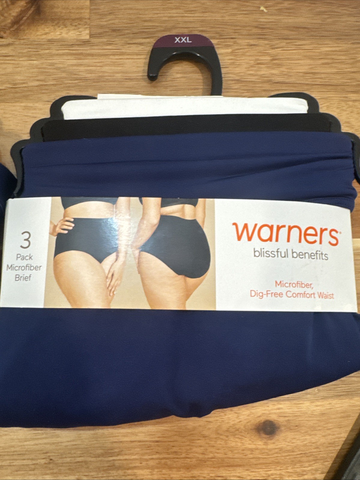 Lot Of 2 Warners Blissful Benefits Microfiber Briefs Underwear 2XL/9 3pack =6