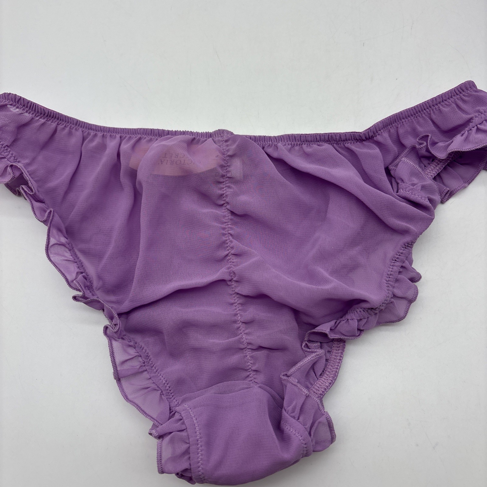 Victoria Secret Embroidered Polka Dot Babydoll & Panty -purple lavender S/P NWT