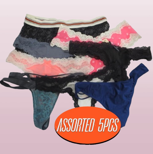 VICTORIA’S SECRET & PINK PANTIES ASSORTED STYLES NWT SIZE: X-SMALL 5PCS SET