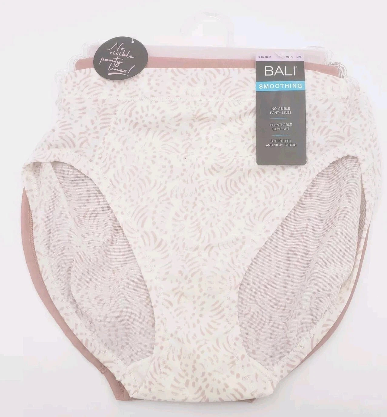 Bali Women’s One Smooth U Ultra Light Hi-Cut Panty Nylon 3-Pair DFMEH3 sz 6 or 7
