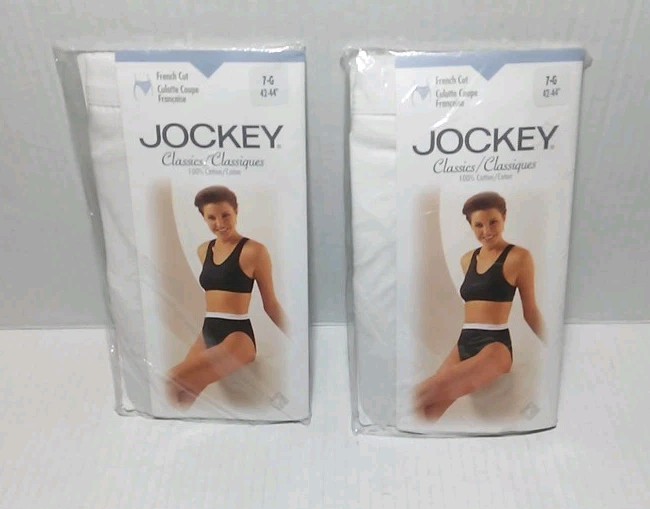 VTG Jockey Classics French Cut Panties Size 7-G 42-44 90s Lot Of 2
