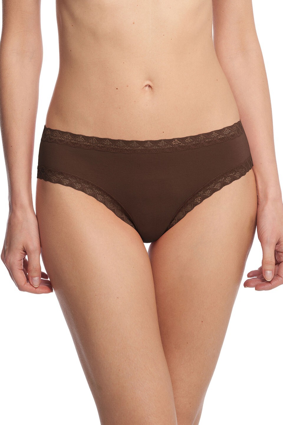 Natori BLISS 156058 Java Brown Stretch Pima Cotton Girl Brief – L
