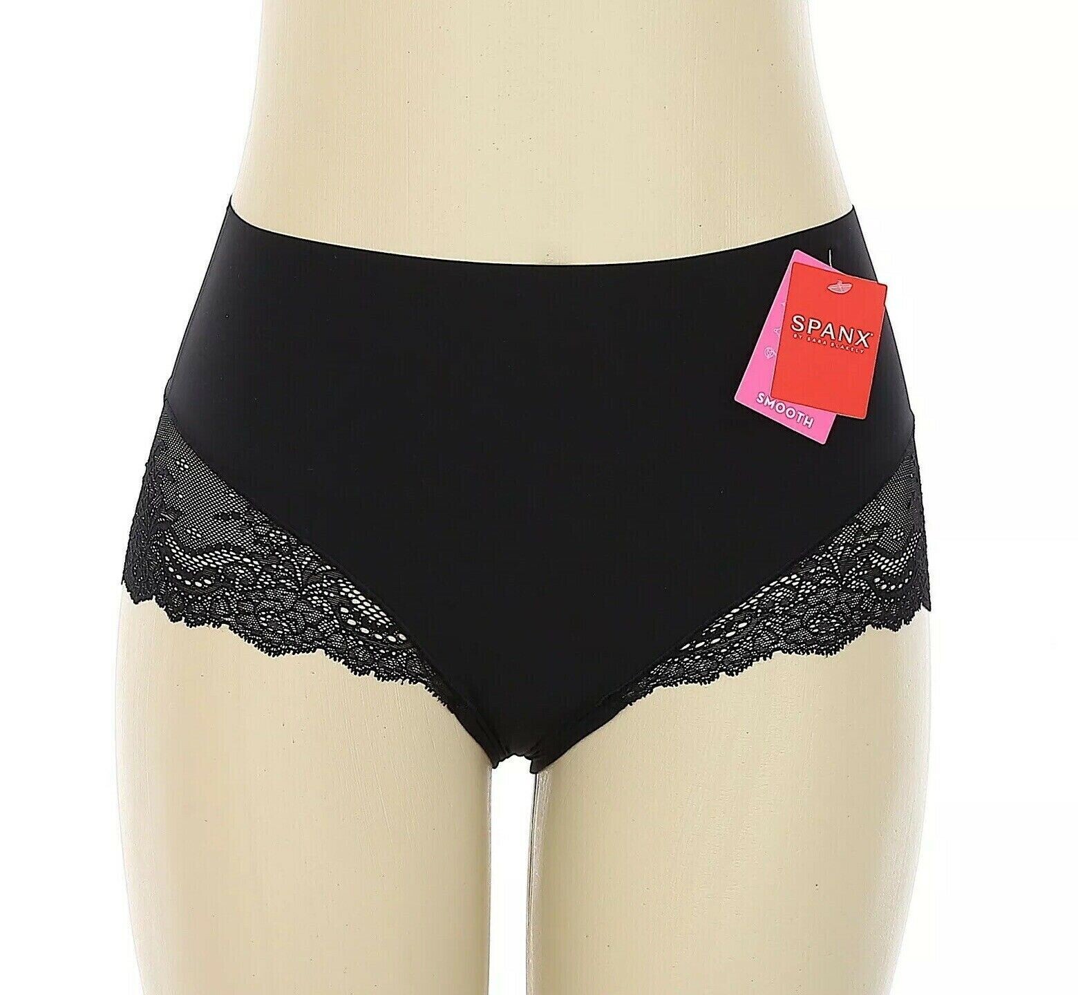 Spanx L64204 Womens Black Undie-Tectable Lace Hi-Hipster Panties Size S