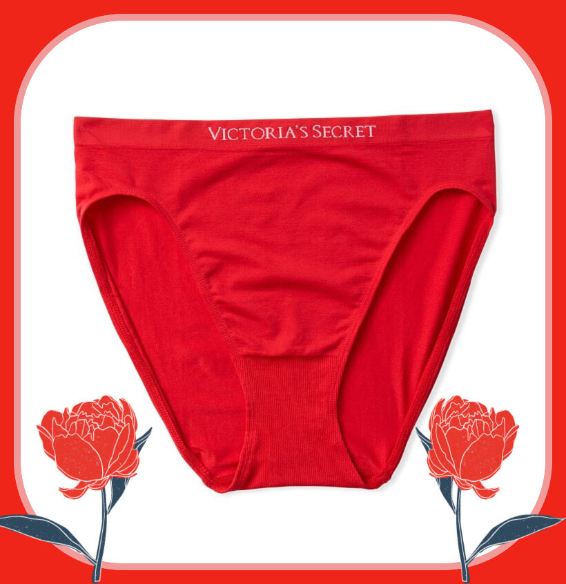 XXL Red SEAMLESS NO SHOW FULL COVER Victorias Secret High Leg Waist Brief Pantie