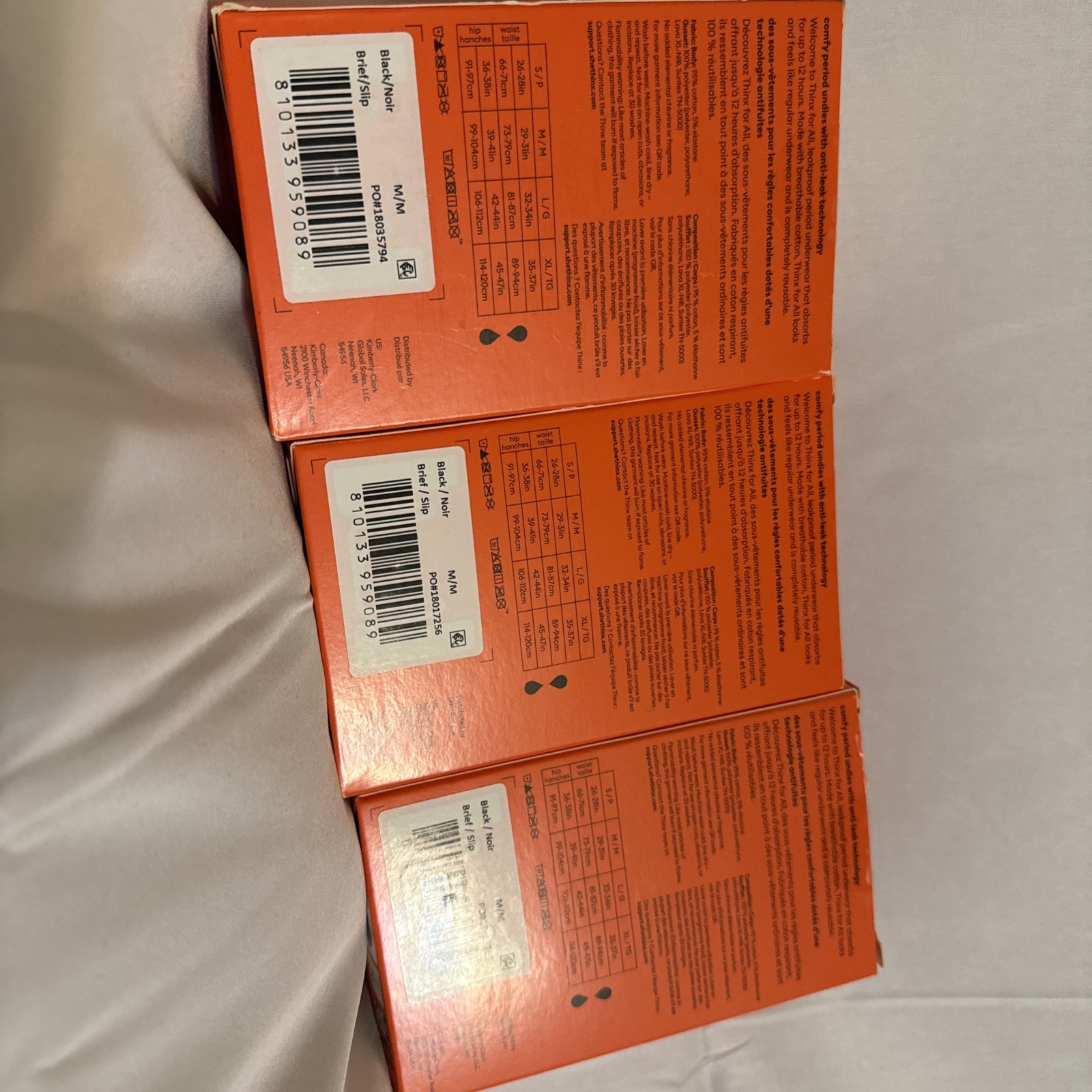 3 Thinx For All Leakproof Period Underwear All Day Absorbency Size M/M