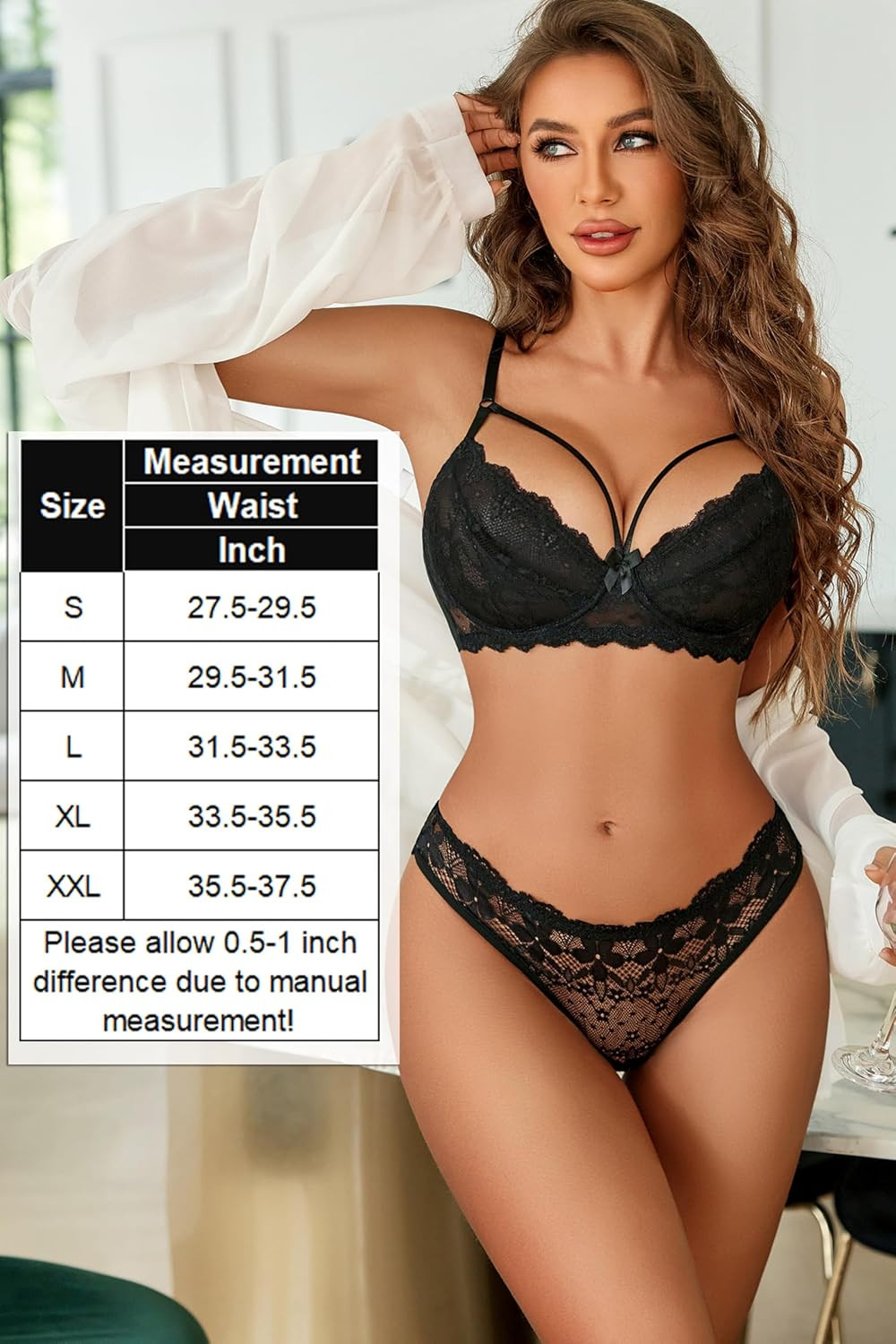 Women Lace Panties Floral Lace Briefs Sexy Hollow Out Bow Underwear 1-4 Pack