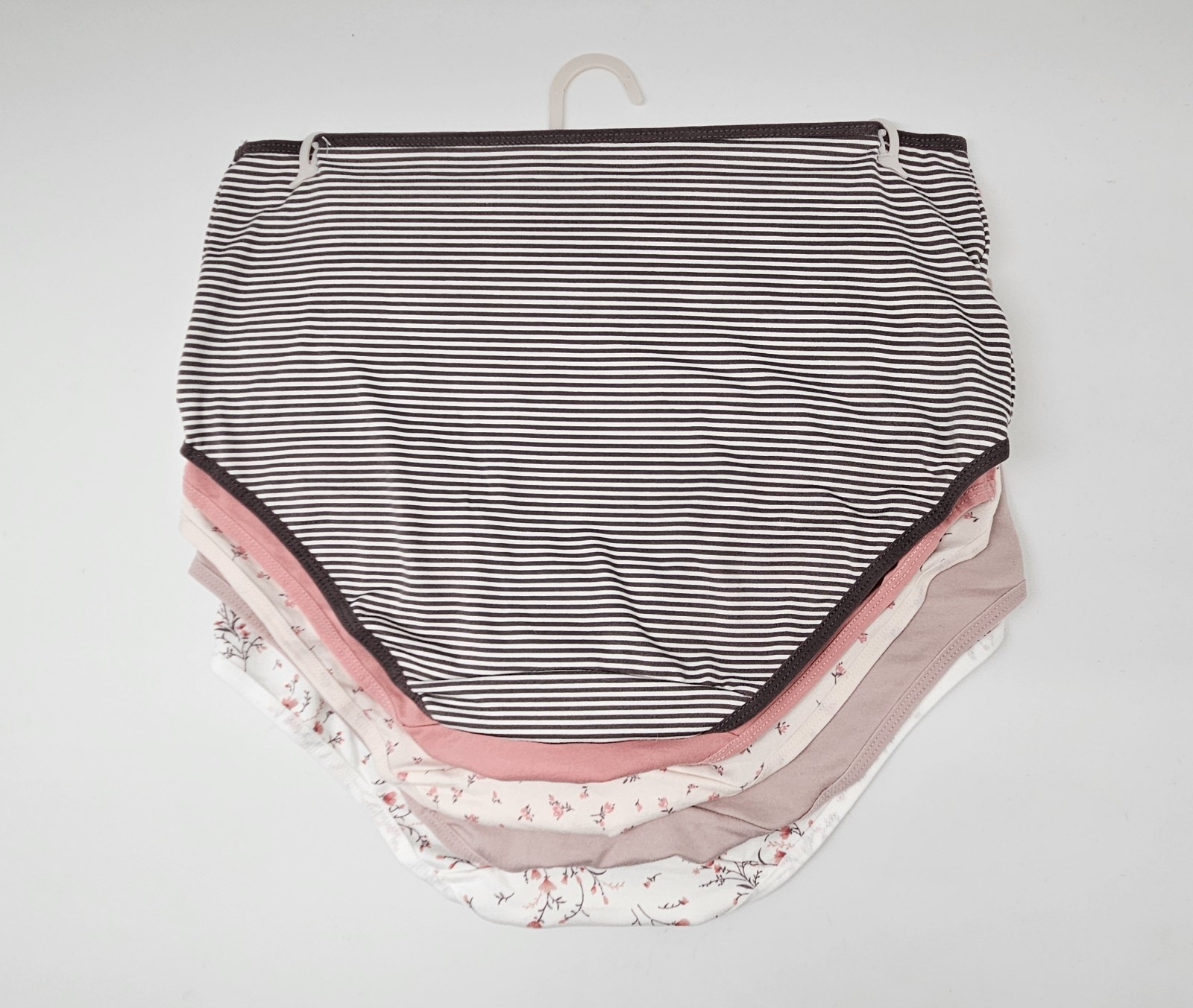 LAURA ASHLEY 5 Pk Women L XL 2XL Microfiber Brief Panties Brown Pink Beige Cream