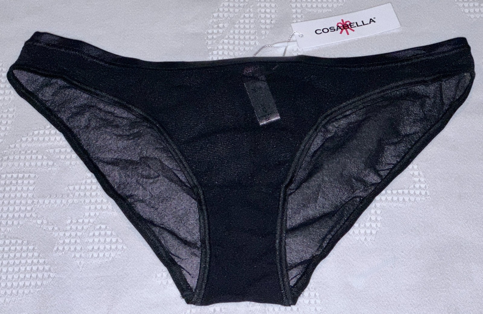 COSABELLA Soire Confidence Black Low Rise Bikini Panty NEW Womens Sz M 6 L 7