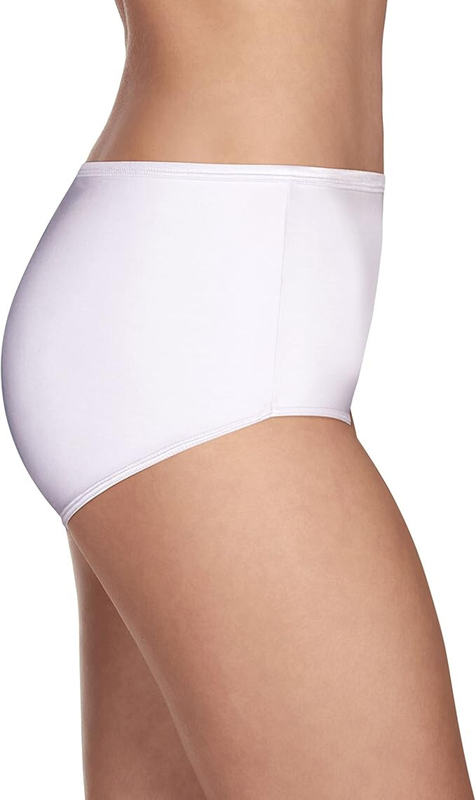 5 Pack Vanity Fair Illumination Silky Stretch Brief Panties 13109 WHITE Sz- 6~10