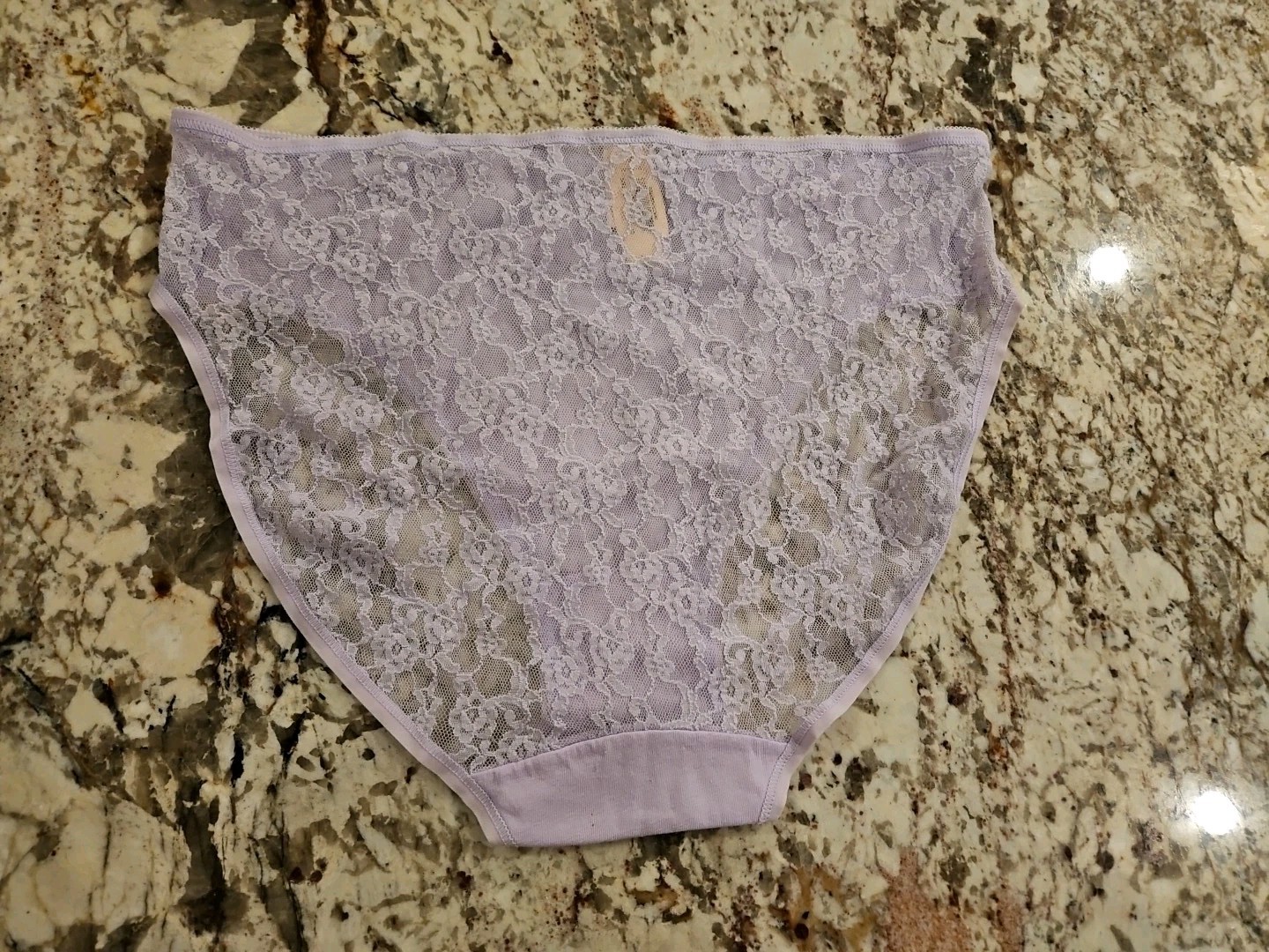True Vintage Victoria’s Secret Cotton Lace Back HI Leg Brief Panty Large