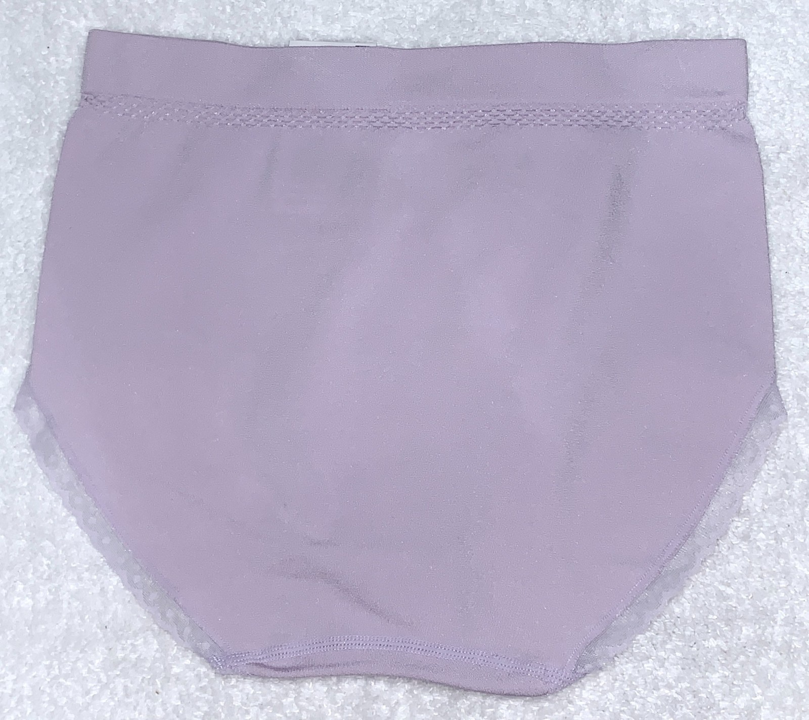 WACOAL B Smooth Pretty Seamless Lace Trim Orchid Petal Brief Panty Womens Sz S 5