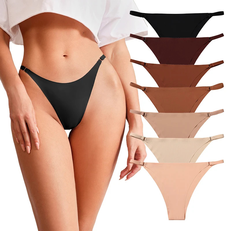 2/4/7pcs S-XL Breathable Seamless Panties – Sexy Low Rise Fashion Underwear HOT
