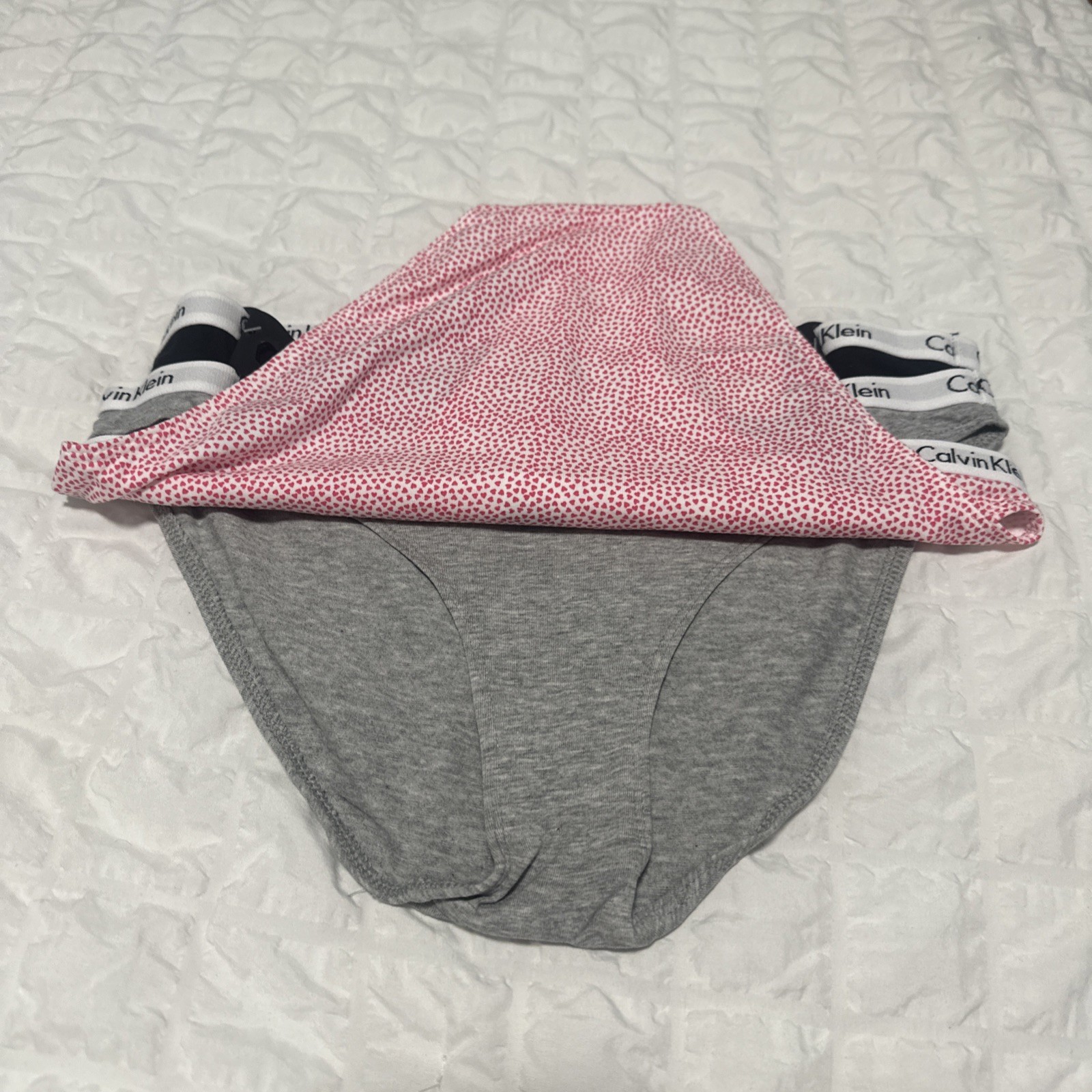 CALVIN KLEIN Women’s 3 Bikinis Size L cotton Stretch