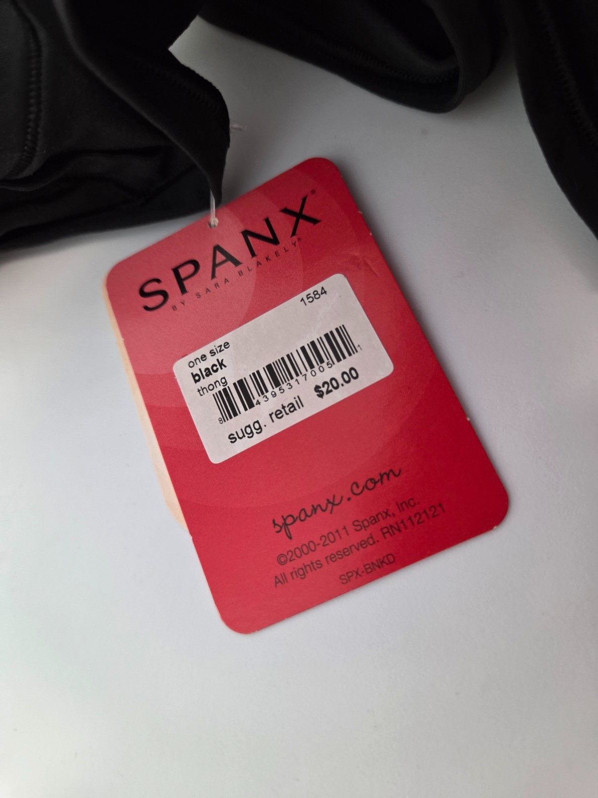 Spanx One Size Black But Naked Thong NWT $20 (1584)