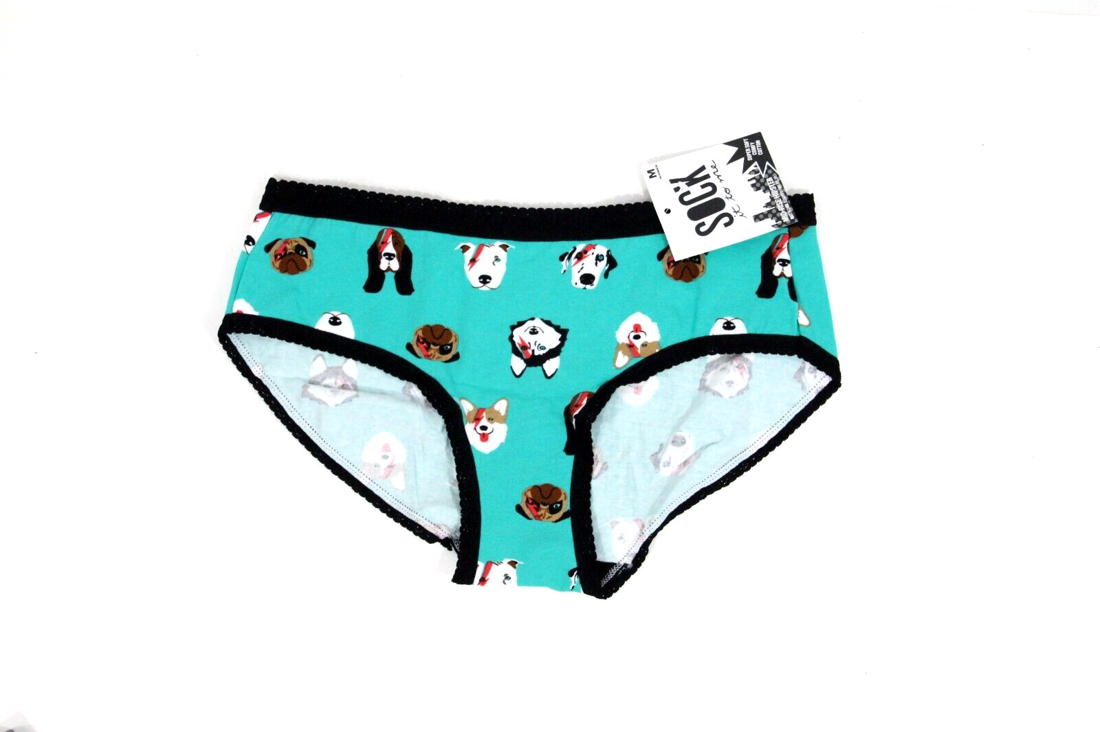 Sock it to Me Women Hipster Underwear New Medium Dog Panty Rock Roll Puppy